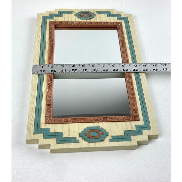 Vtg Burwood Products Sconces Mirror Shelf Set Aztec Southwest Boho - Set of 11 - Picture 14 of 14